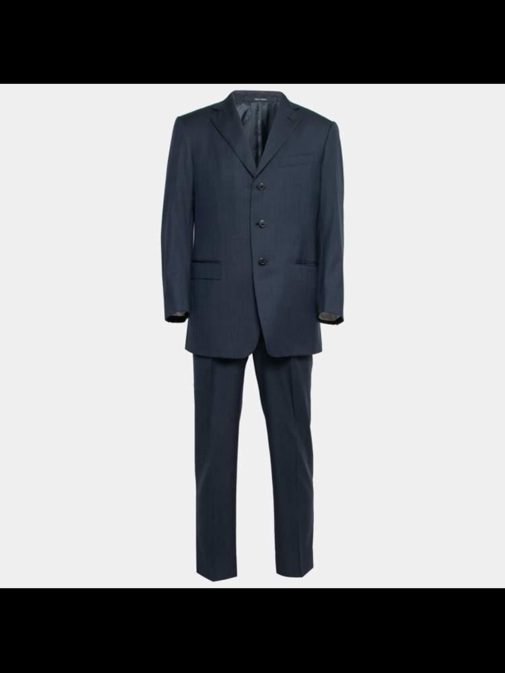 Ermenegildo Zegna 100% Wool Navy BlueThree-Button Suit SZ 50R/40R US